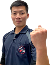 からの左ガッツ